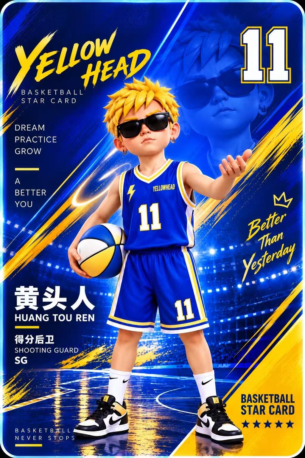 黄头人球星卡正面